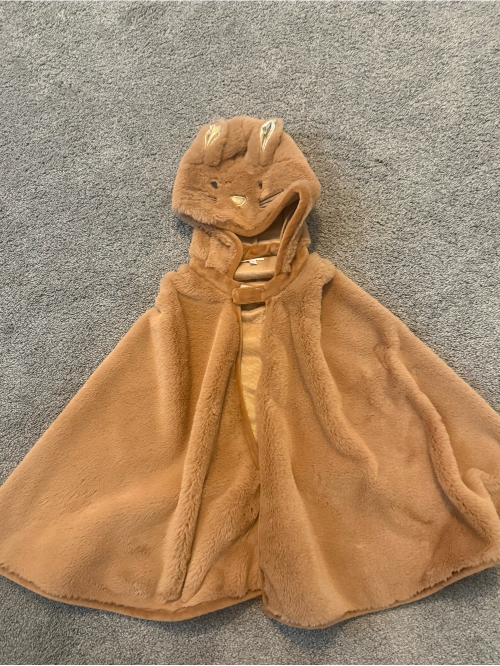 Seed Heritage Plush Hooded Bunny Cape Jacket Sz OS